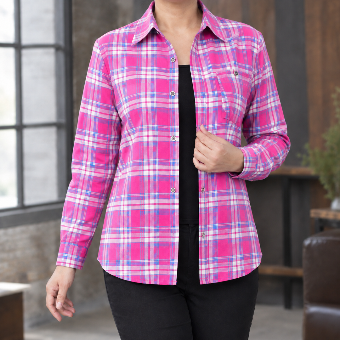 Stephanie Relaxed Plaid Shirt