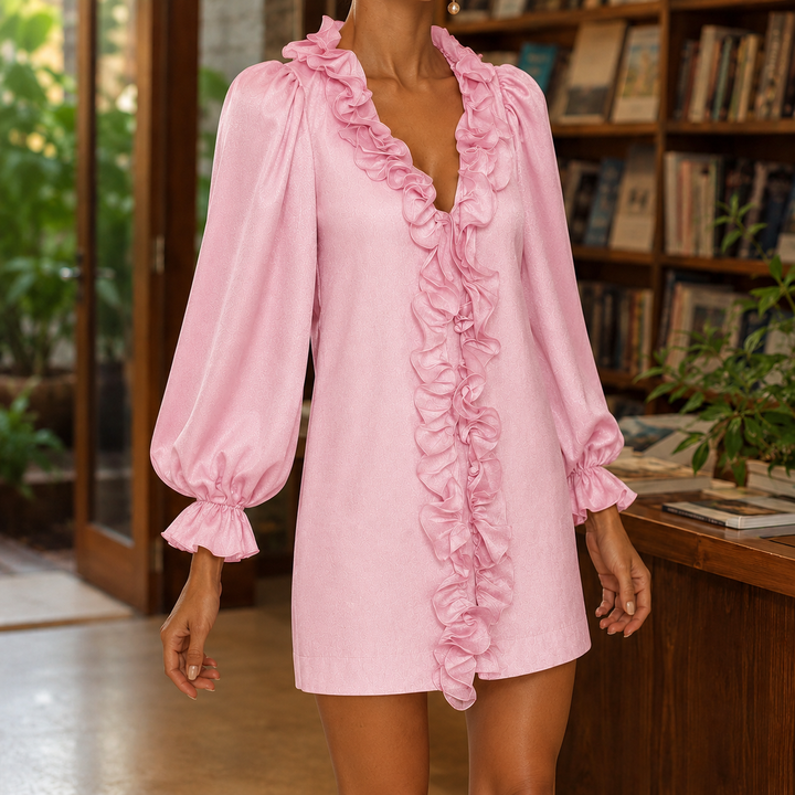 Eva-Claire Ruffle Mini Dress
