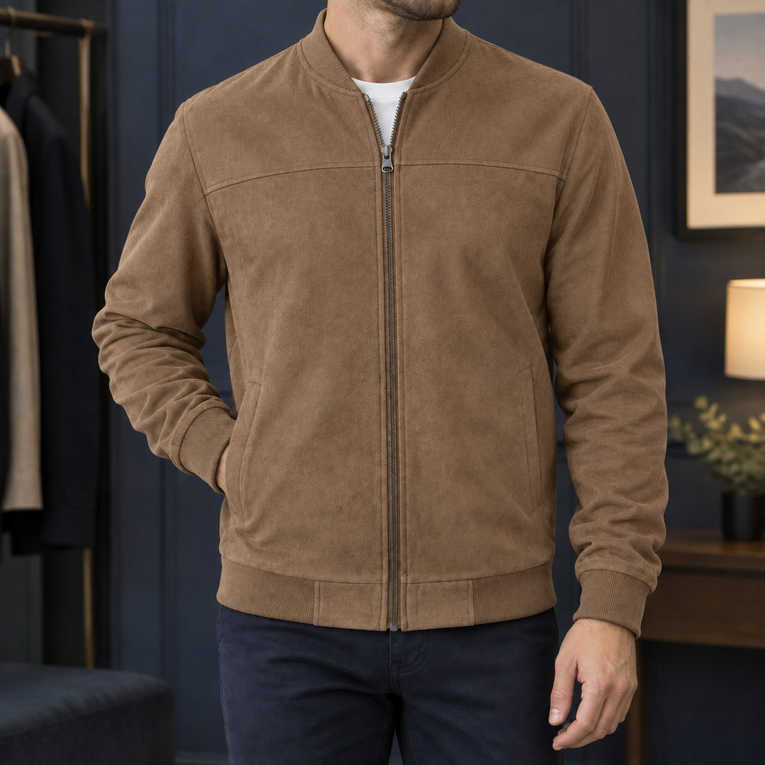 Hadrian Suede Bomber Jacket