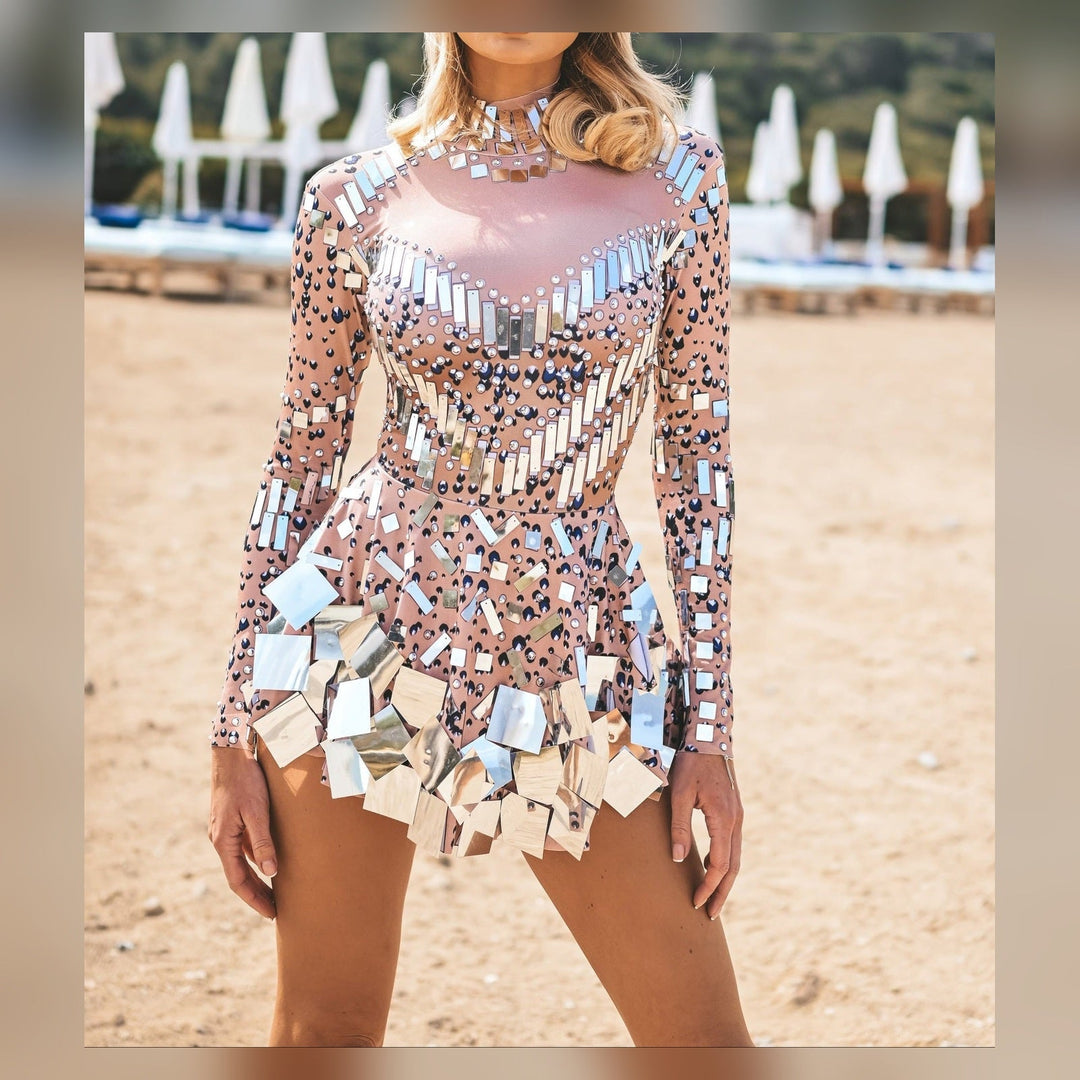 Cleo Crystal Embellished Mini Dress