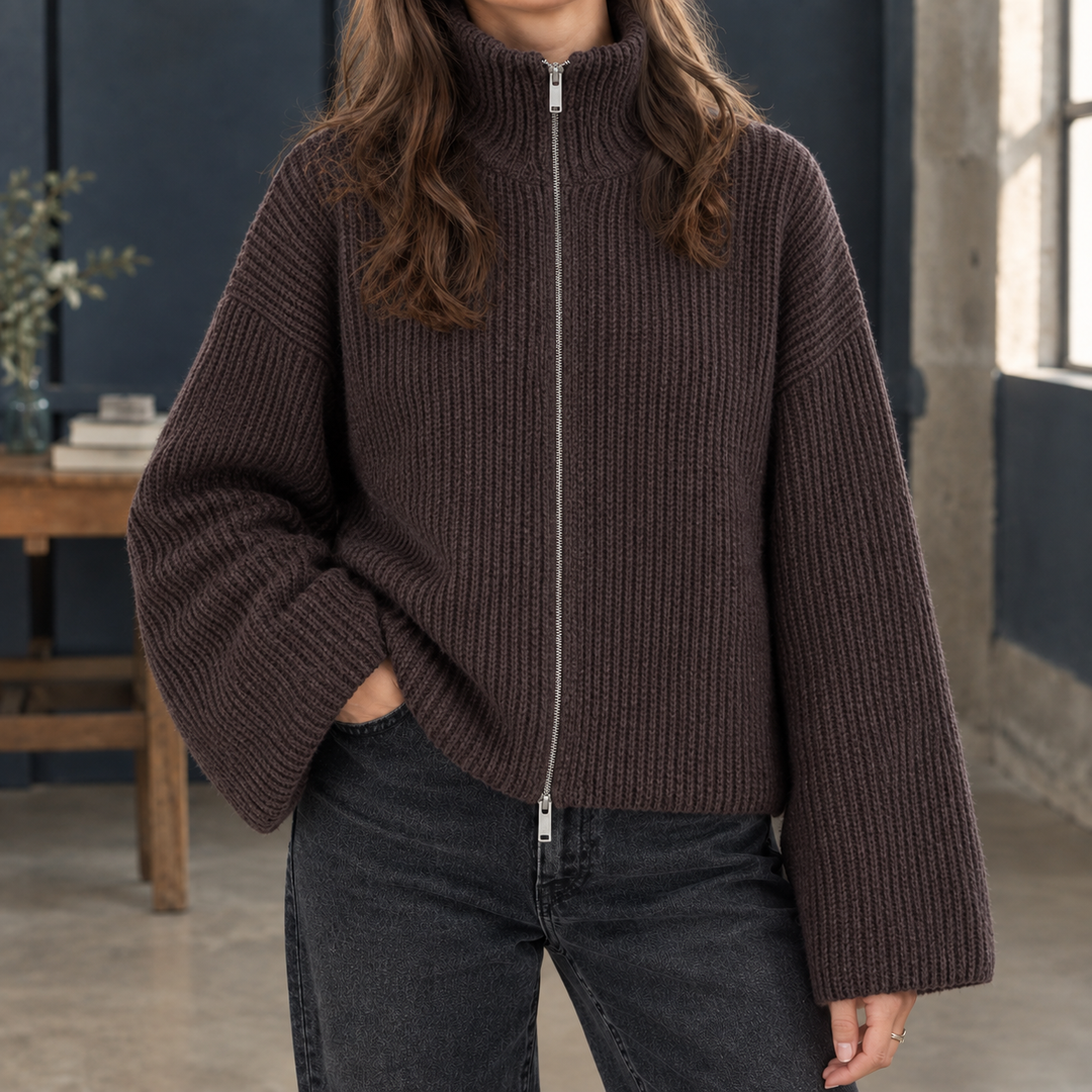 Olive Ribbed Sweater