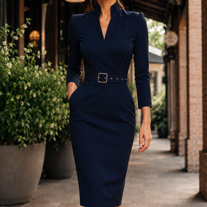 Serena-Hope Tailored Midi Dress