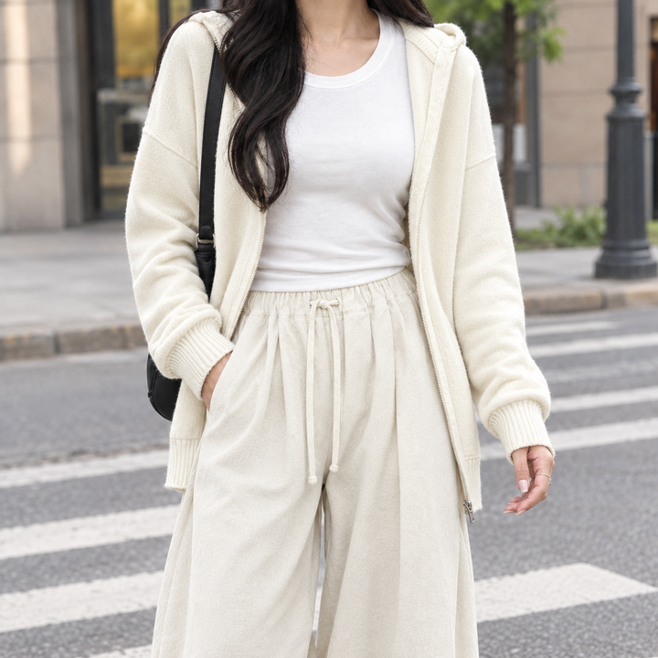 Molly-Eve Relaxed Wide-Leg Cardigan