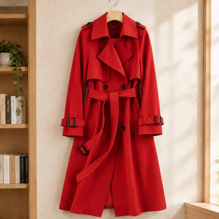 Salome-Sage Belted Trench Jacket
