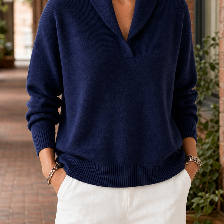 Freya-Belle Shawl Collar Sweater