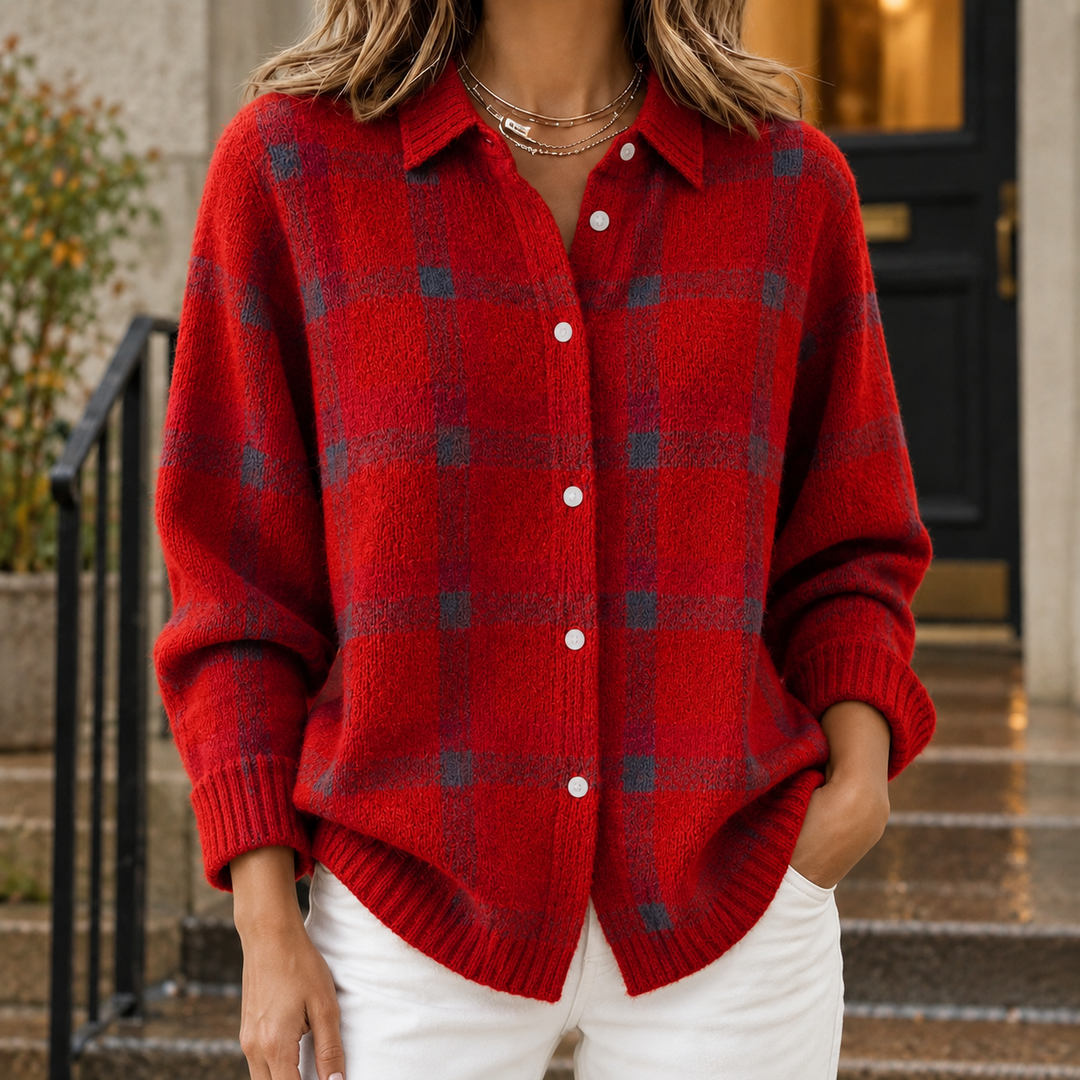 Angelique-Claire Plaid Overshirt