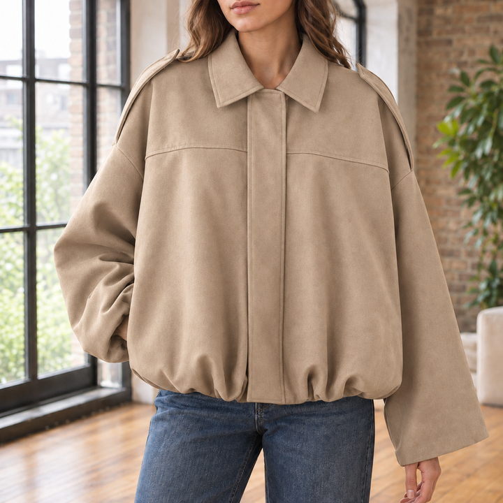 Chantal-Pearl Suede Pilot Jacket
