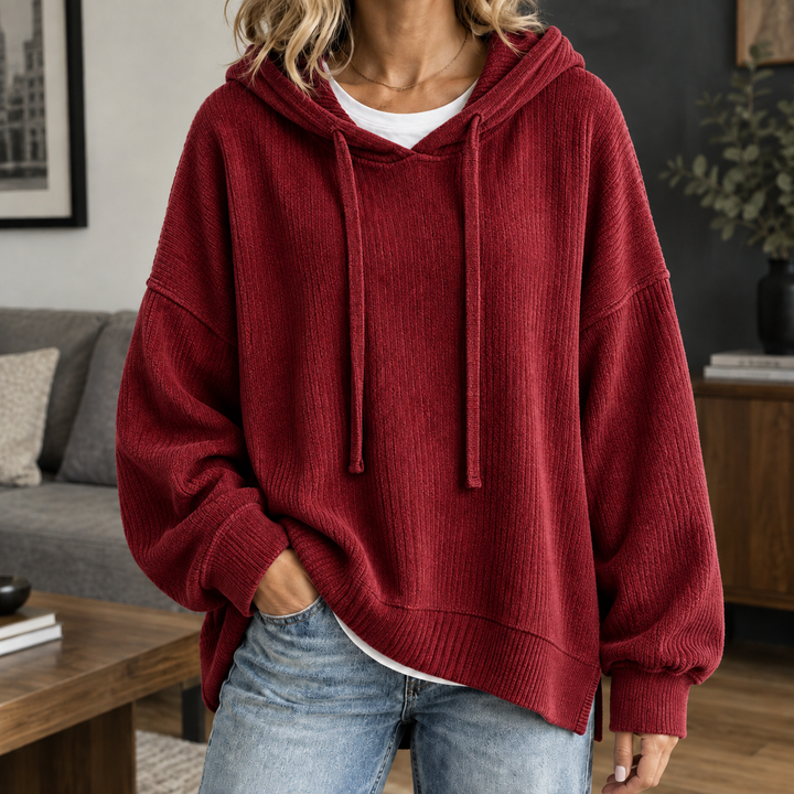 Tara Ribbed Hoodie