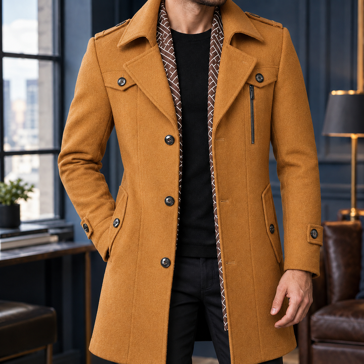 Gaspard Tailored Wool Coat