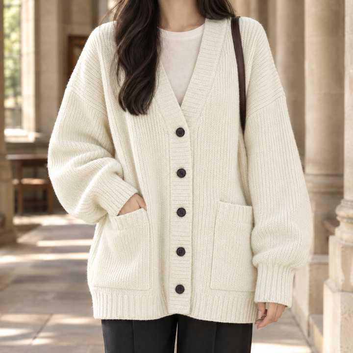 Junia-Belle Ribbed Cardigan