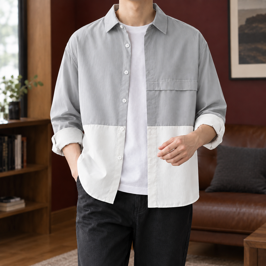 Laurence Color Block Overshirt