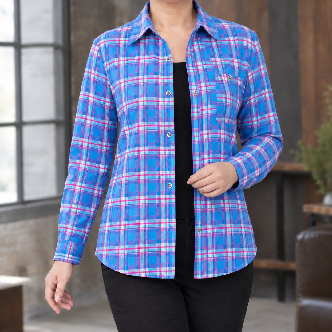 Stephanie Relaxed Plaid Shirt