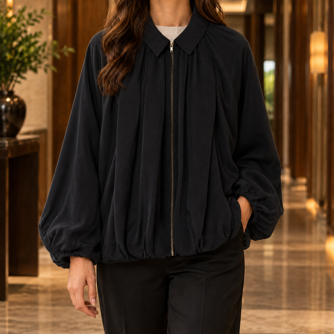 Dorothea-Sage Balloon Jacket