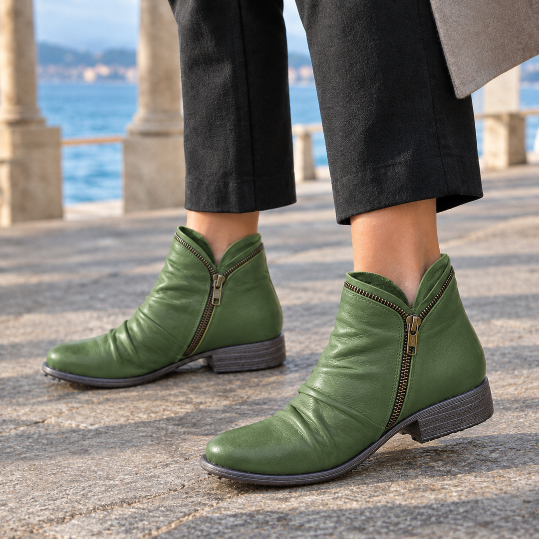 Calvino-Capri Zip Ankle Boots