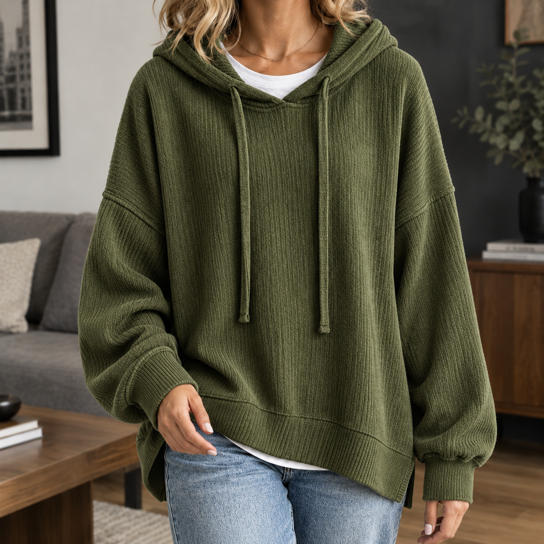 Tara Ribbed Hoodie
