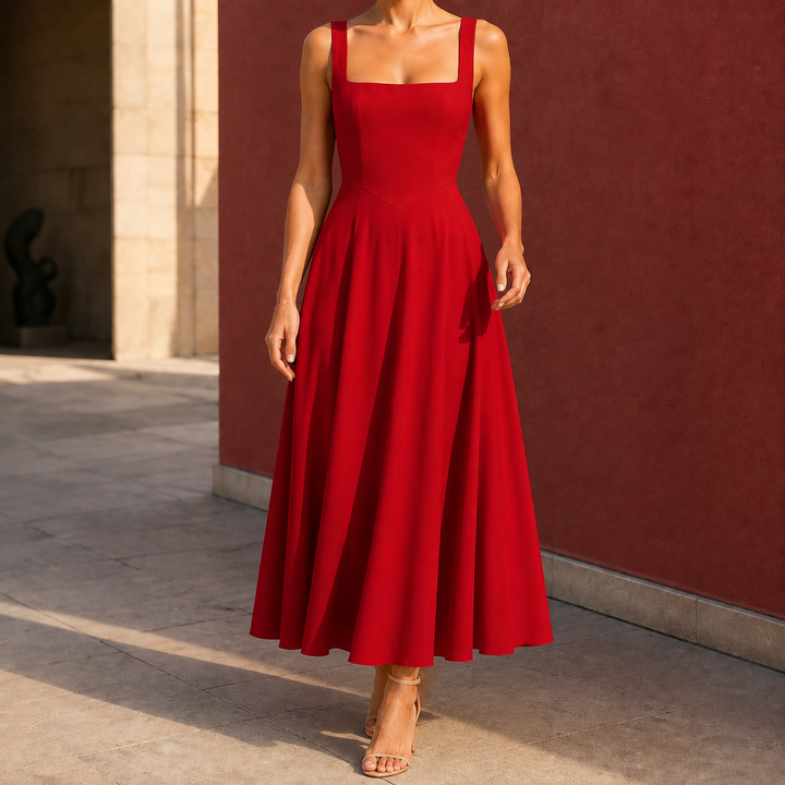 Winona-Rae Square Neck Dress