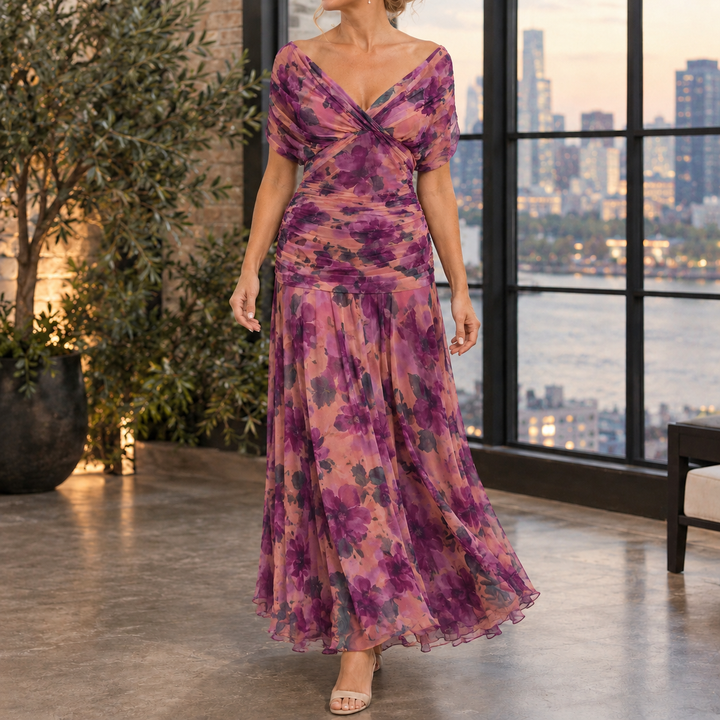 Sylvie-Elise Draped Maxi Dress