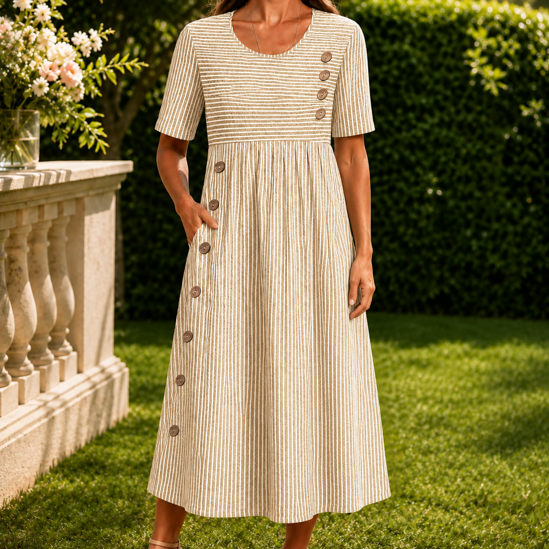 Fenna-Elise Striped Midi Dress