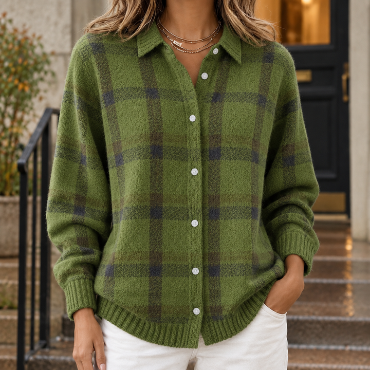 Angelique-Claire Plaid Overshirt