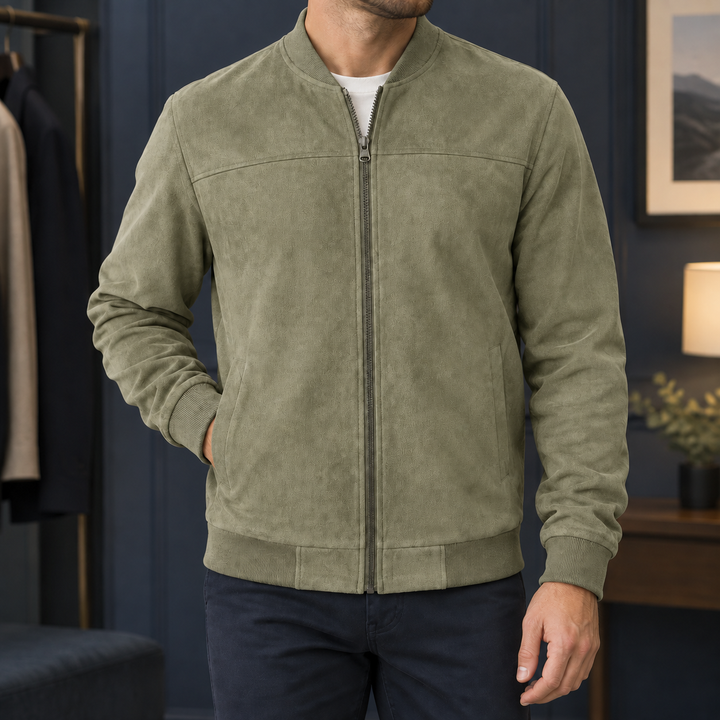 Hadrian Suede Bomber Jacket