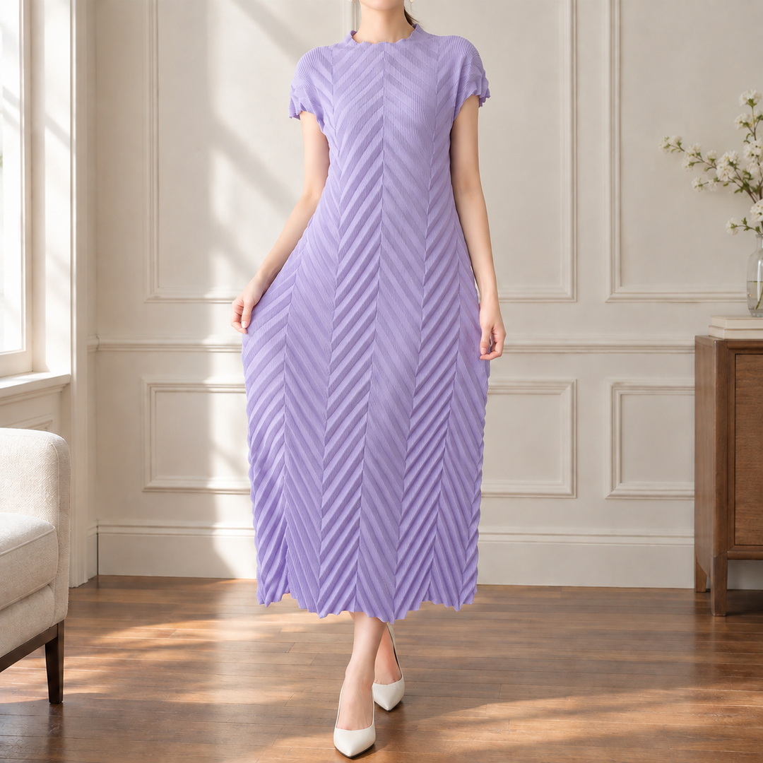 Cerys-Elise Chevron Dress