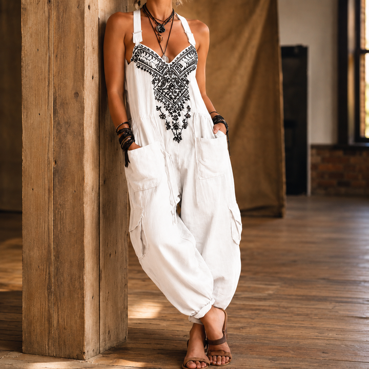 Marina-Pearl Embroidered Jumpsuit