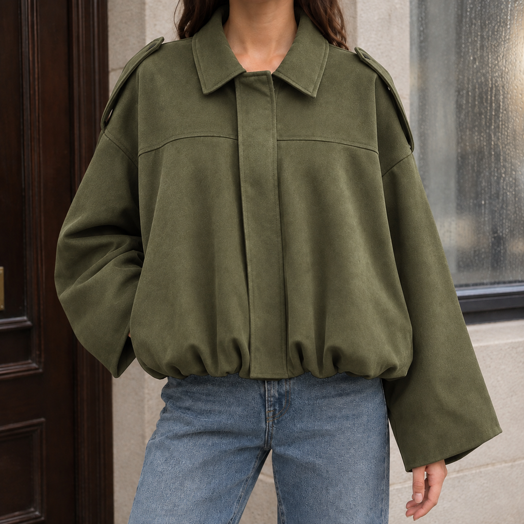 Elise-June Suede Bomber Jacket