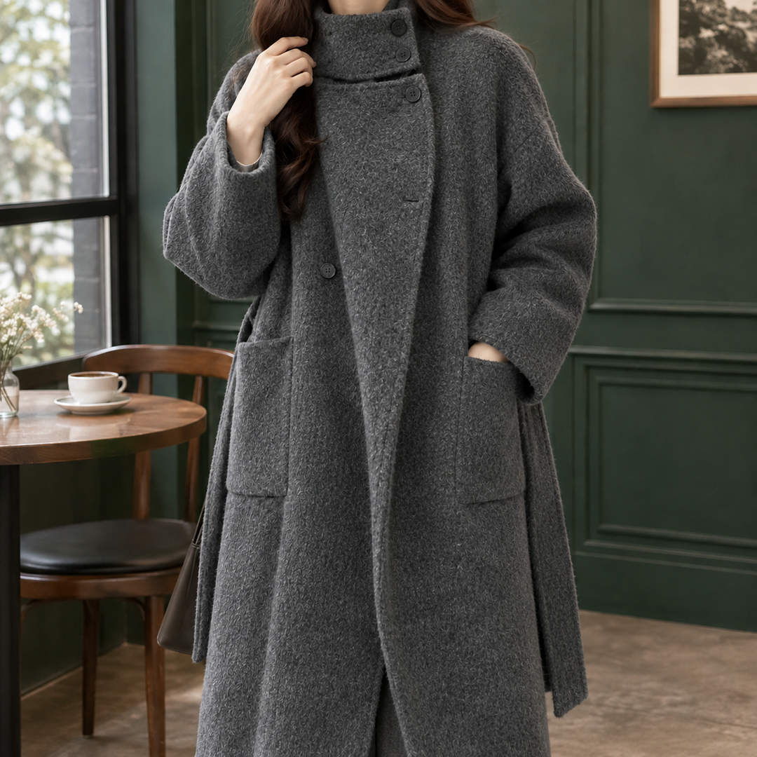 Katrina-Pearl Cashmere Coat