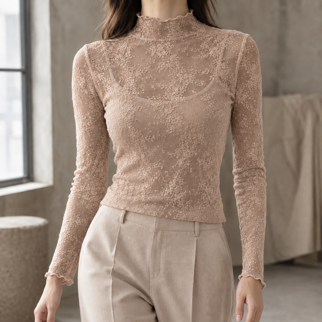 Anouk-Faye Mock Neck Top