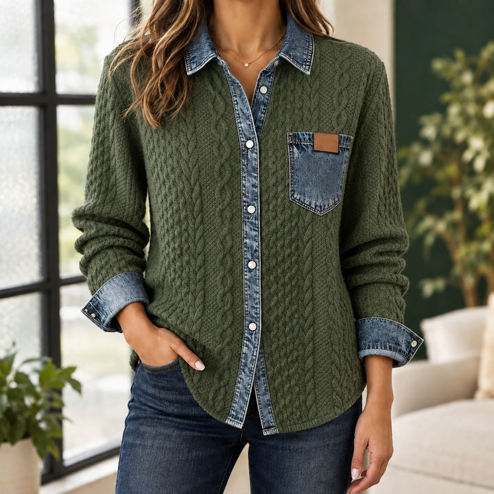 Adrienne-Lane Cable Knit Overshirt
