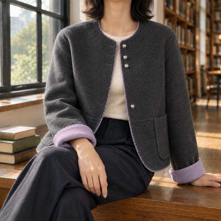 Apolline-Kate Contrast Trim Jacket
