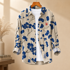 Beige Blue Blossom