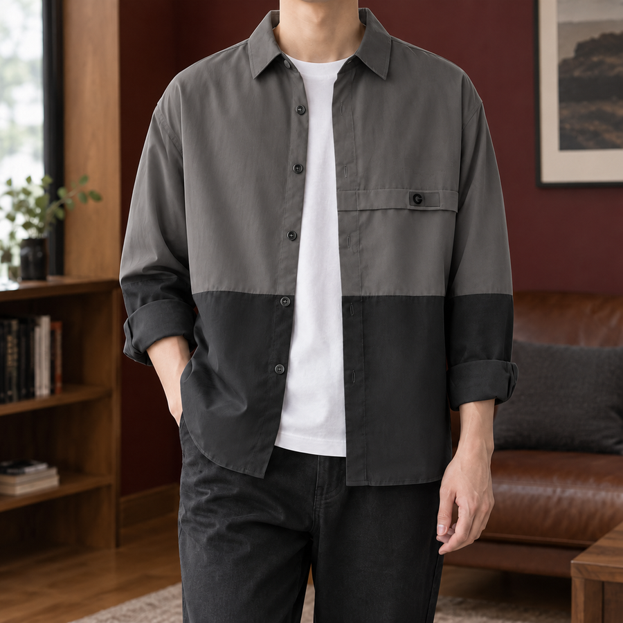 Laurence Color Block Overshirt