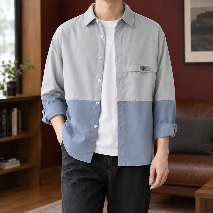 Laurence Color Block Overshirt