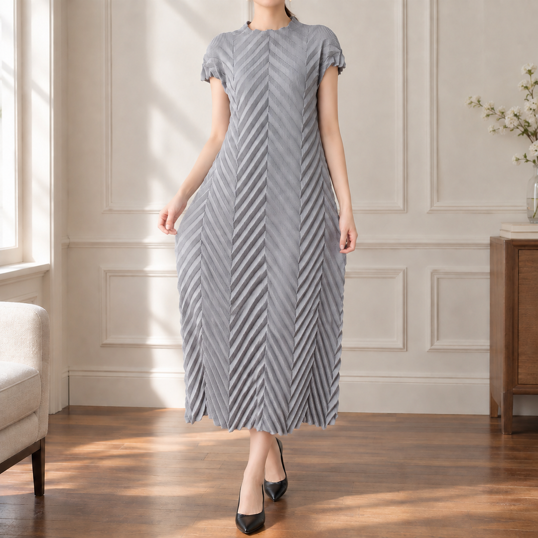 Cerys-Elise Chevron Dress