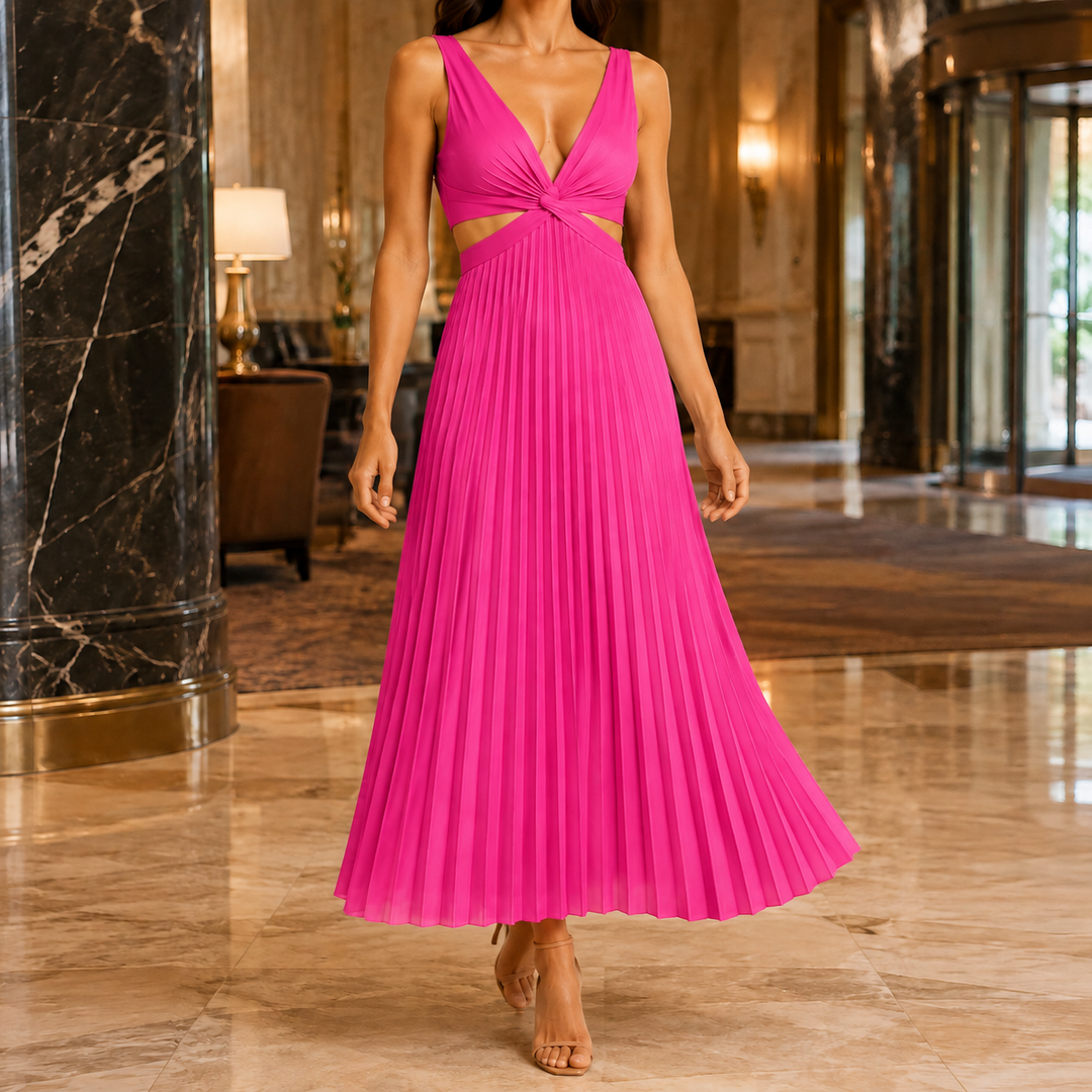 Clara-Jane Pleated Maxi Dress