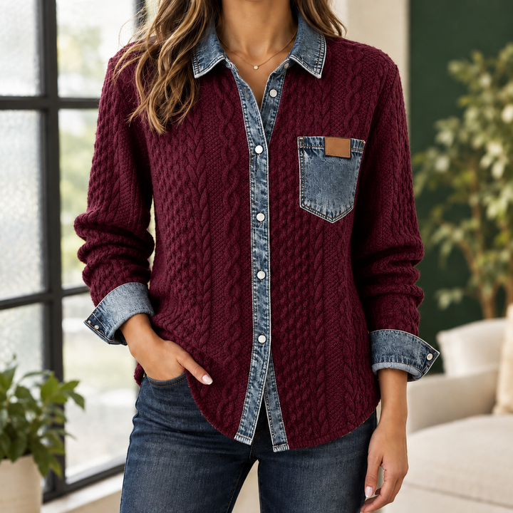 Adrienne-Lane Cable Knit Overshirt