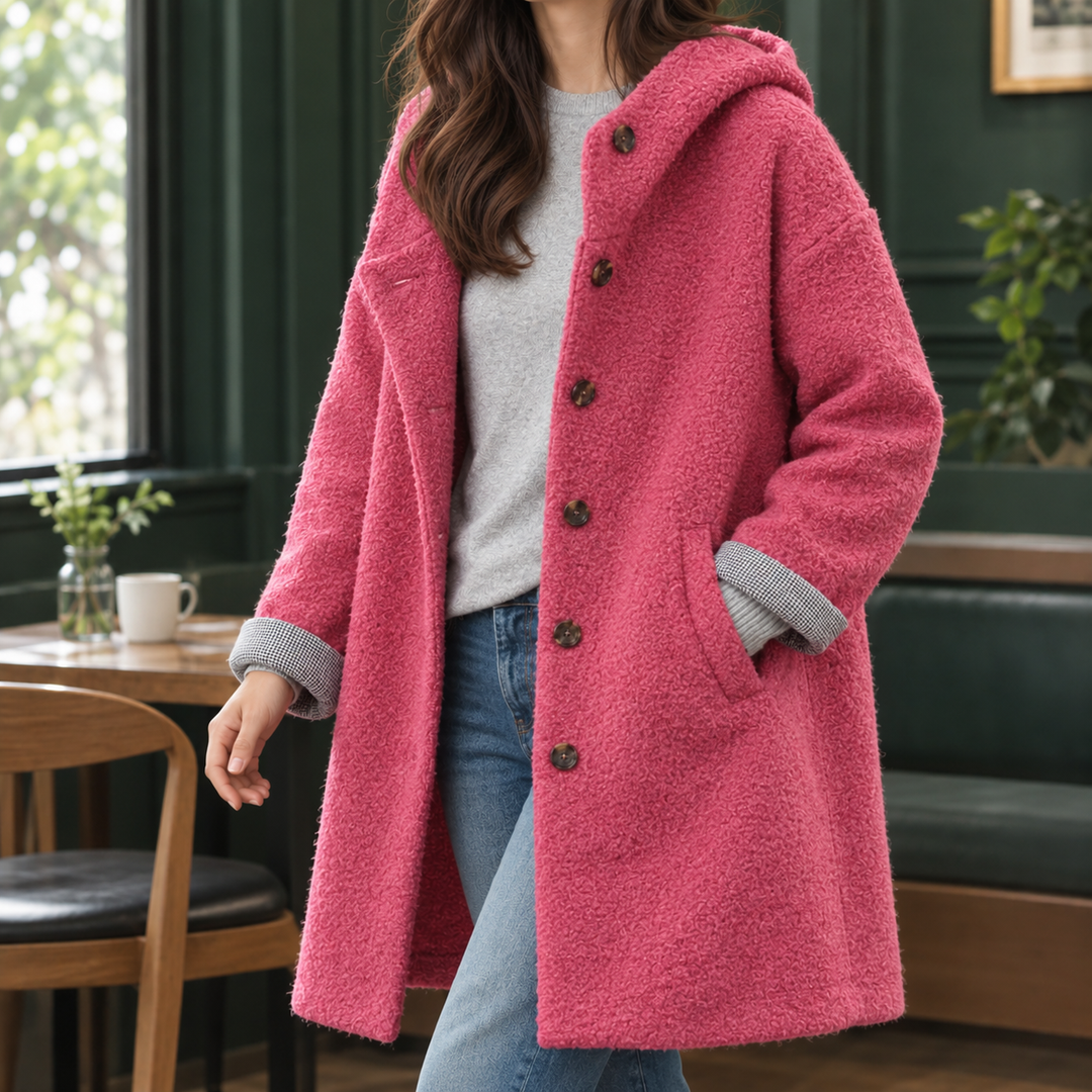 Antonia-Sage Hooded Coat