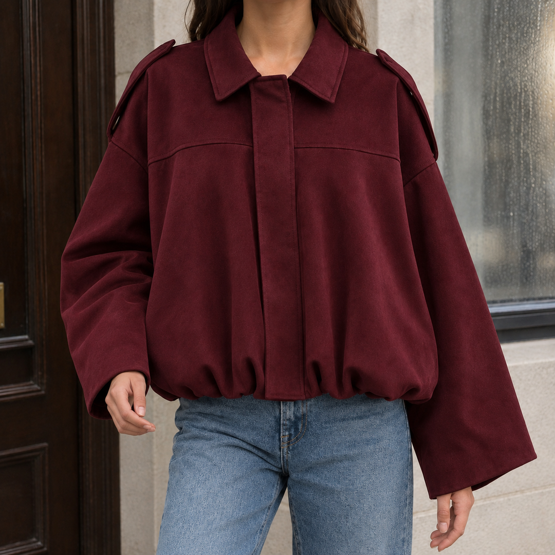 Elise-June Suede Bomber Jacket