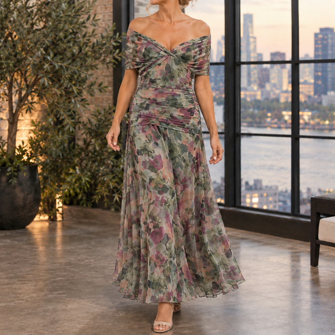 Sylvie-Elise Draped Maxi Dress