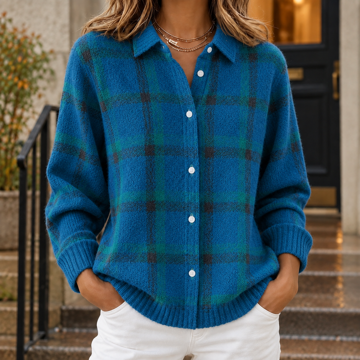Angelique-Claire Plaid Overshirt