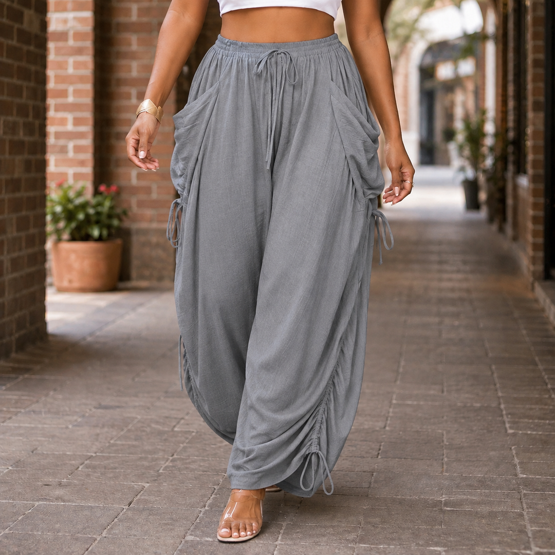 Astrid-Lane Ruched Harem Pants
