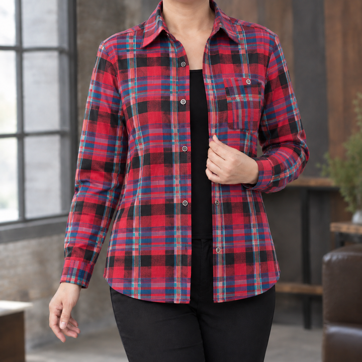 Stephanie Relaxed Plaid Shirt