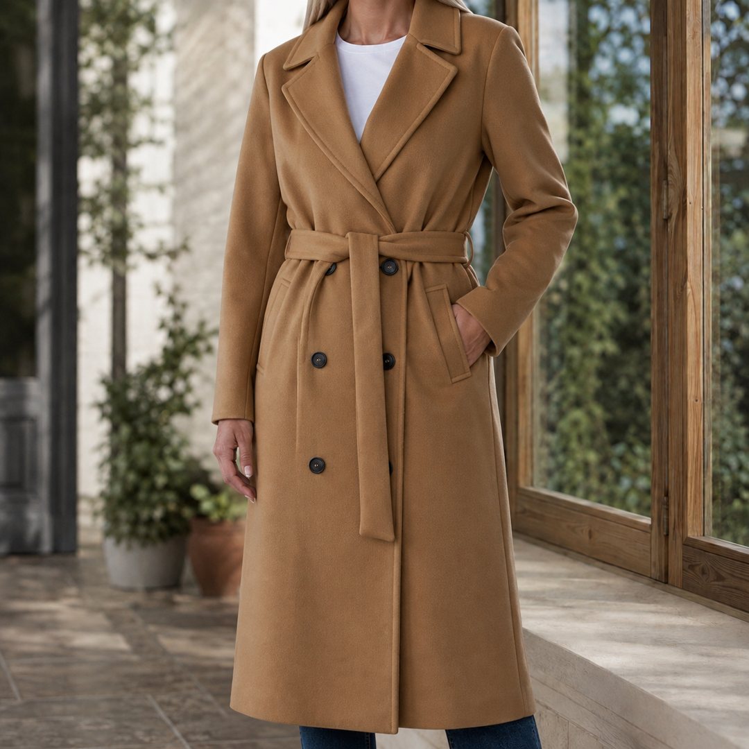 Adele-Grace Belted Overcoat