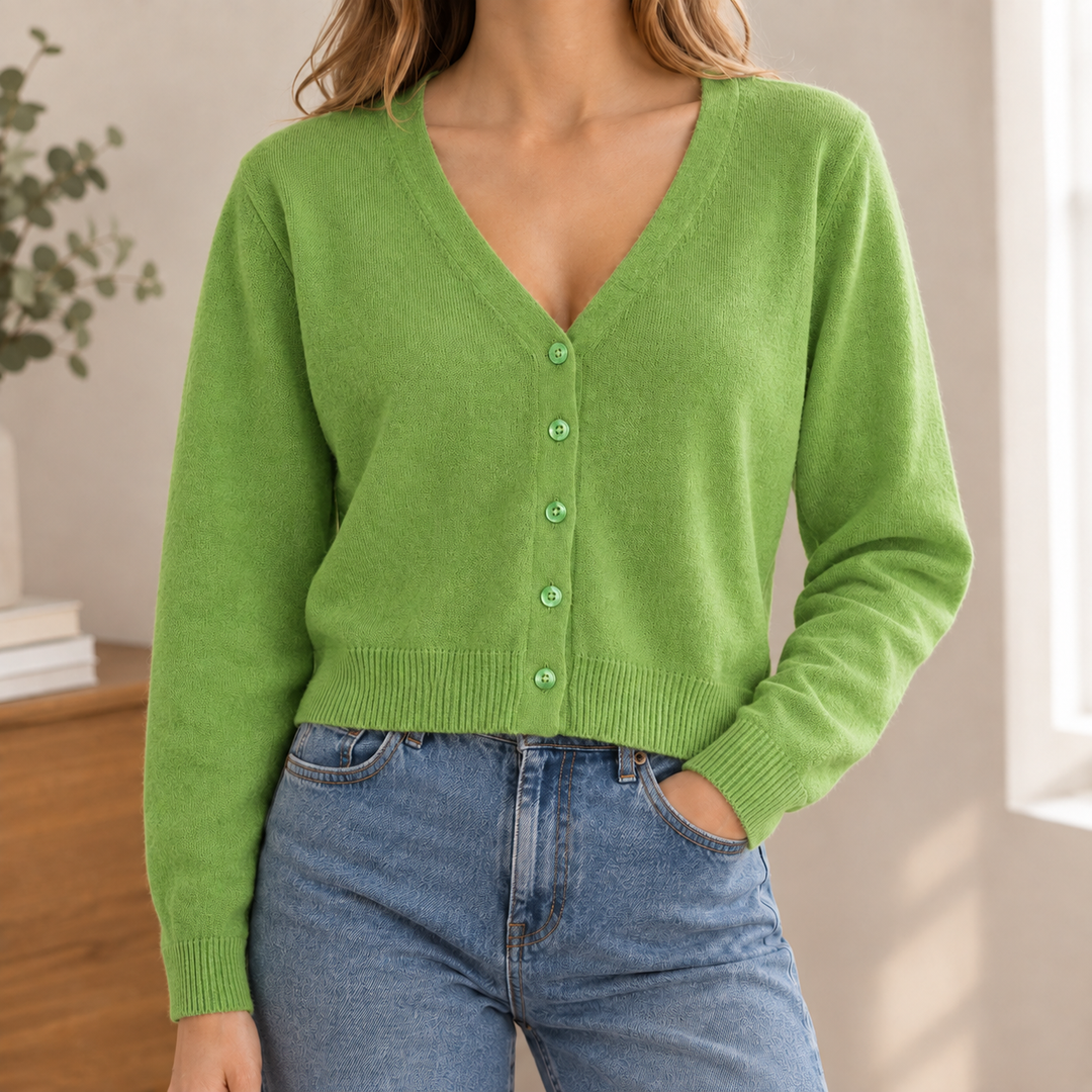 Pomeline-June V Neck Cardigan