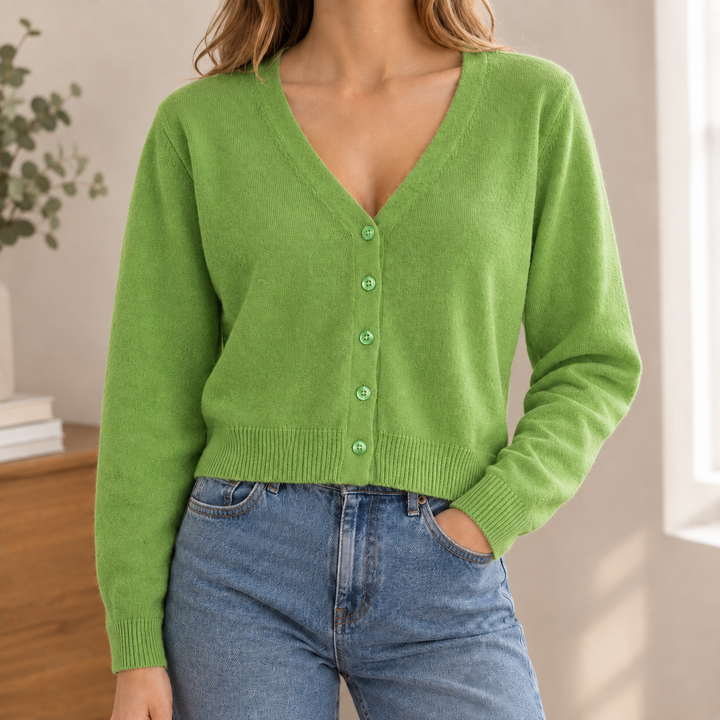 Pomeline-June V Neck Cardigan