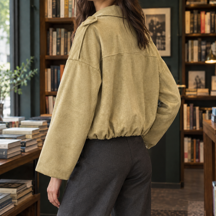 Riley-Skye Suede Bomber Jacket