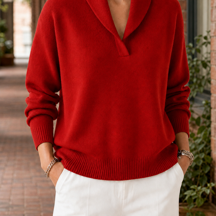 Freya-Belle Shawl Collar Sweater
