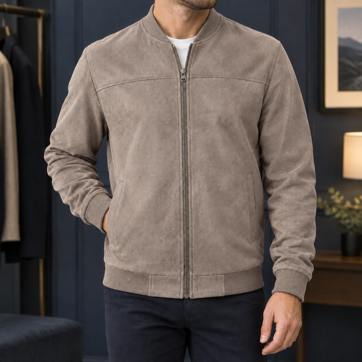 Hadrian Suede Bomber Jacket