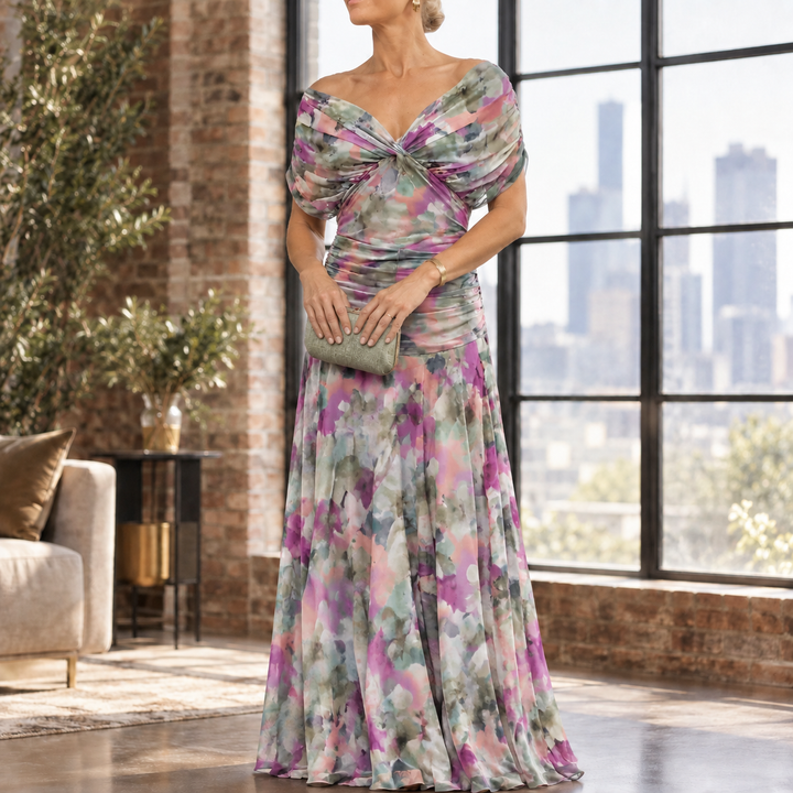Colette-Louise Draped Maxi Dress